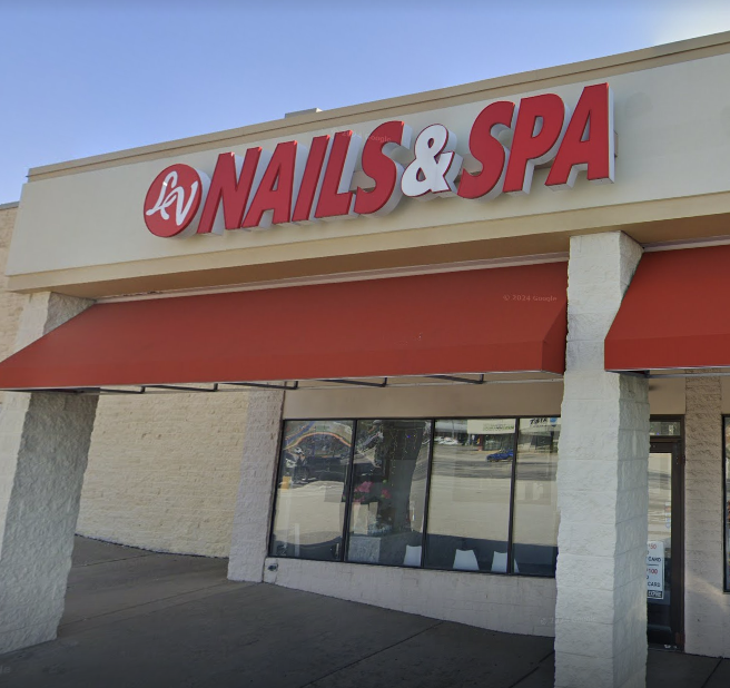 Storefront at LV Nails & Spa on Howe Ave